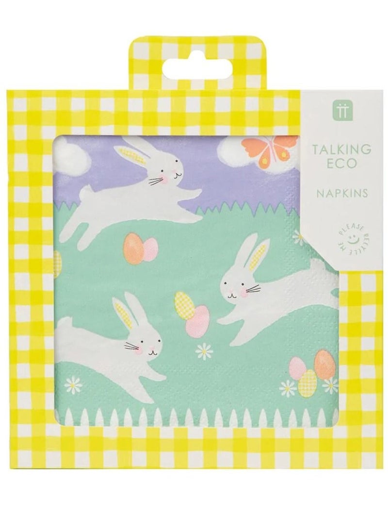 Talking Tables - Talking Tables Easter Spring Bunny Table Napkin - Image 1