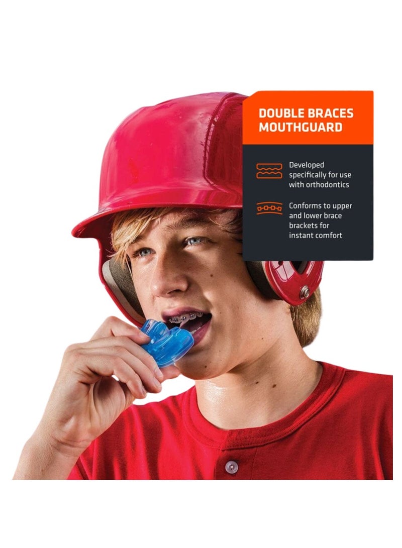 Shock Doctor SD DOUBLE BRACES MOUTHGUARD BLUE YOUTH - Image 4