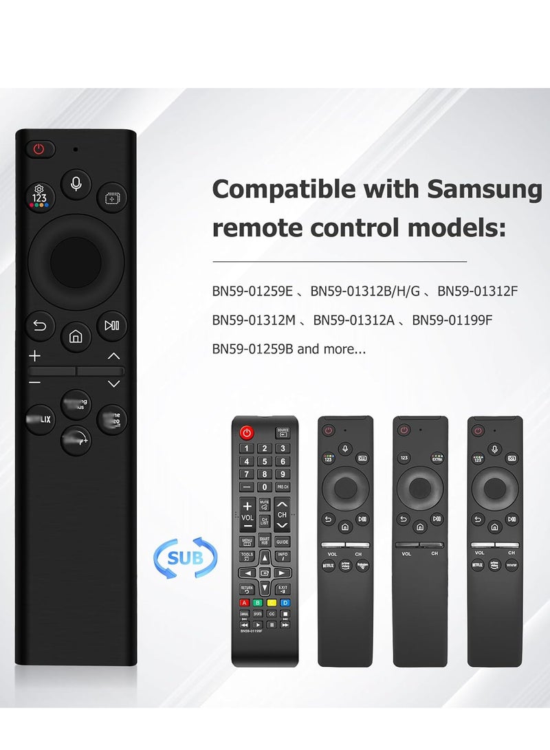 ELTRAZONE Replacement Voice Remote Control BN59-01385A for Samsung Crystal UHD, QLED 4K/8K Smart TVs (2018-2022 Models) – Includes Battery - Image 3