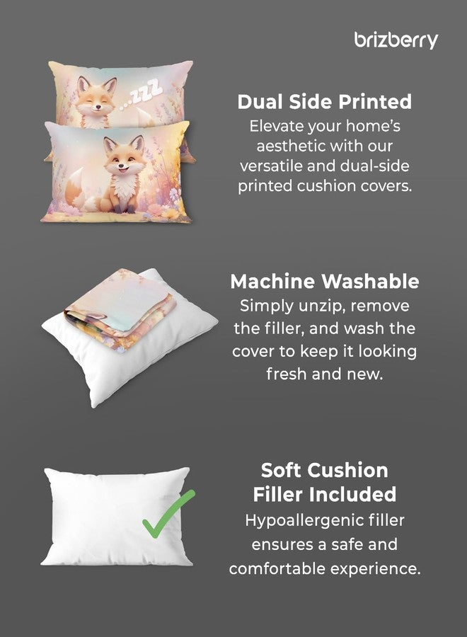 Brizberry® Kids Pillow Cushion with Super Soft Fabric | Animal & Cartoon Prints | 12x18 inches (Design 16) - Image 3