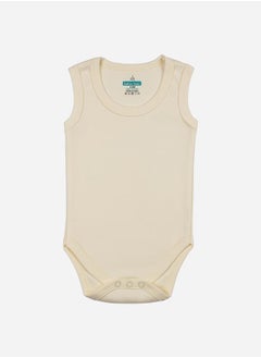 Babies Basic Pack of 3 - Solid Sleeveless Bodysuit by Styli  - Image 3