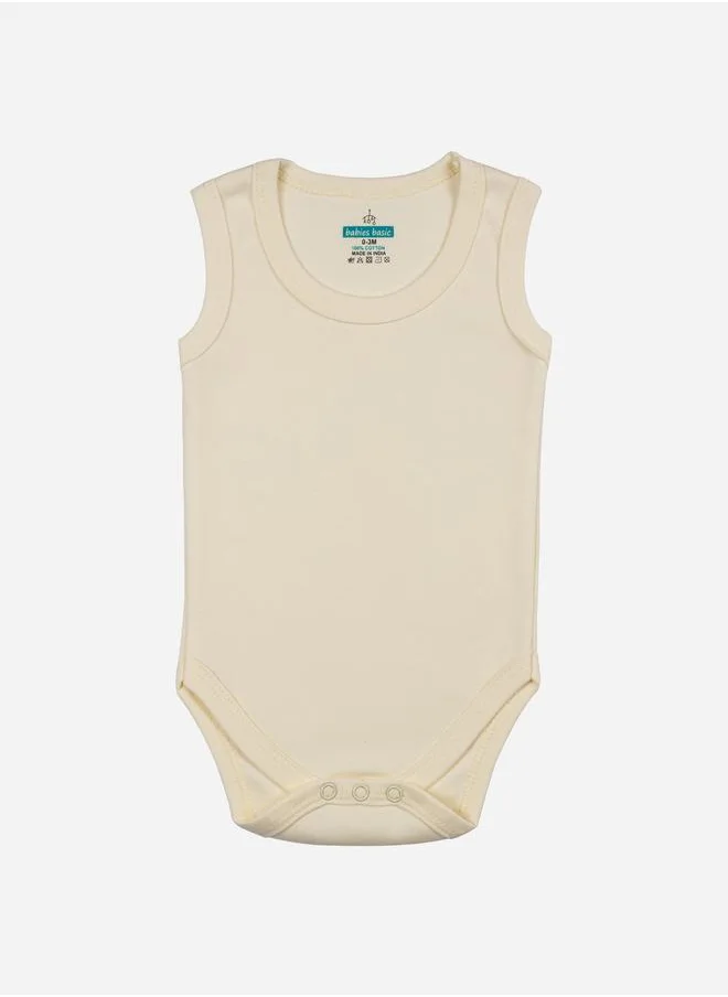 Babies Basic Pack of 3 - Solid Sleeveless Bodysuit by Styli