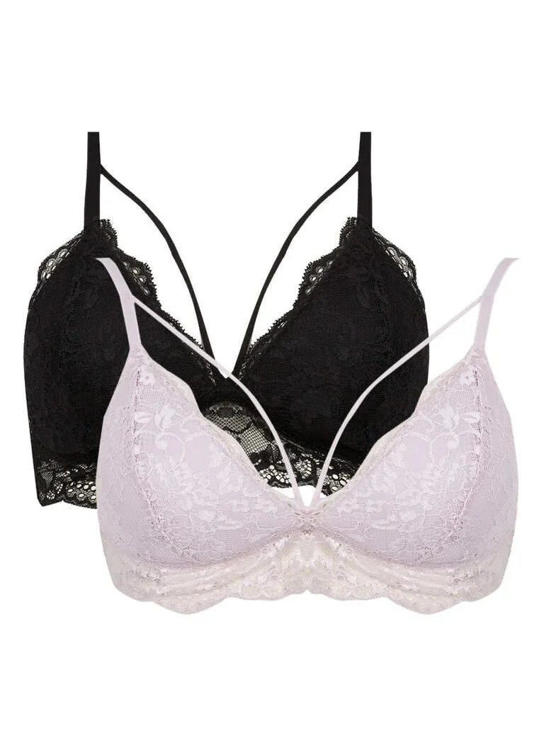 DeFacto 2 Pack Padded Laced Bras