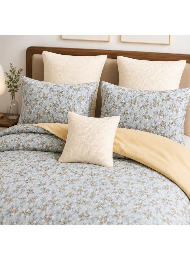 7-Piece Double Comforter Set – Soft Microfiber Floral Bedding Set - Image 1