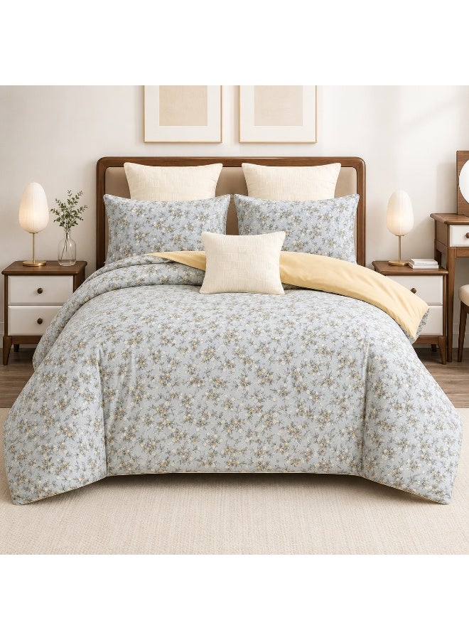 7-Piece Double Comforter Set – Soft Microfiber Floral Bedding Set - Image 3