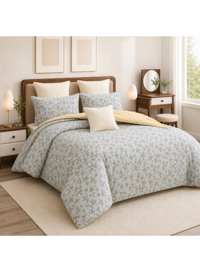 7-Piece Double Comforter Set – Soft Microfiber Floral Bedding Set - Image 2