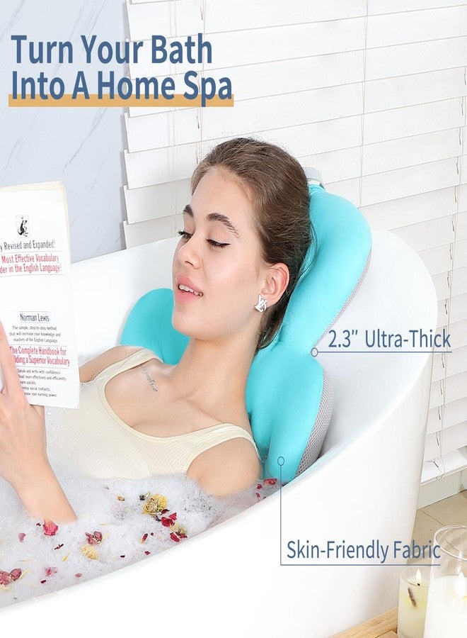 VEILS Bathtub Pillow Full Body, Luxury Bath Cushion for Tub with 160 Suction Cups, Bath Mat for Head and Neck Support with Laundry Bag Blue (51.2" x 16.2") - Image 4