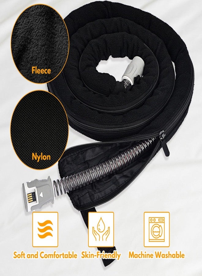 غطاء خرطوم جهاز التنفس CPAP من ClaspVital بطول 6.5 قدم، غطاء أنبوب جهاز التنفس CPAP متوافق مع أجهزة ResMed ClimatelineAir AirSense 11 و 10، تصميم بسحاب كامل مزدوج الجوانب للأنابيب المُدفأة - Image 3