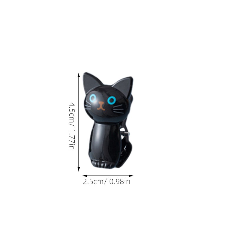 Windproof Clothes Clips Cartoon Cat Shaped Indoor Use Black 16Pcs - Image 2