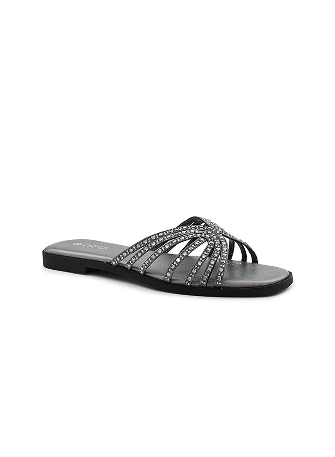 كابلي Cuple Embellished Multi Strap Flat Slides