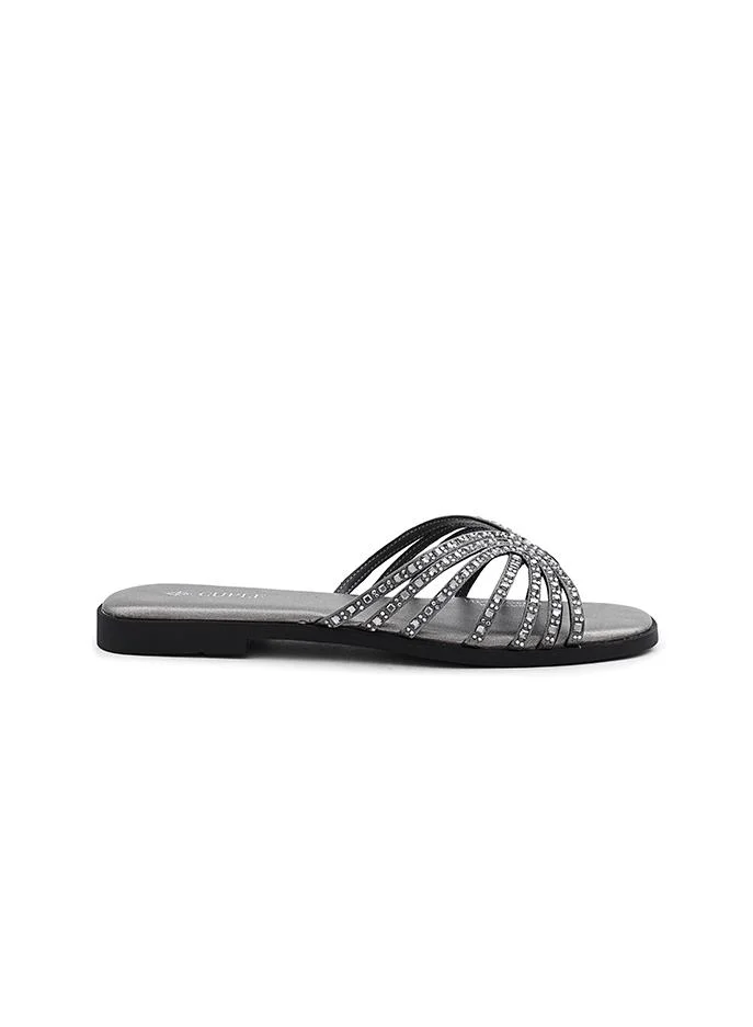 كابلي Cuple Embellished Multi Strap Flat Slides