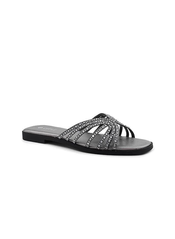 كابلي Cuple Embellished Multi Strap Flat Slides