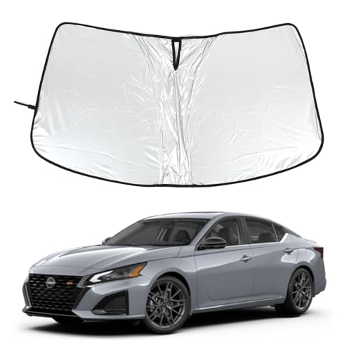 Qiosreui Front Windshield Sunshade for Nissan Altima 10th 2019-2025 Windshield Sun Shade Sun Visor UV Blocker Privacy Protector Custom Sunscreen Heatshield Keep Your Car Cooler Resilient & Expeditious - Image 1
