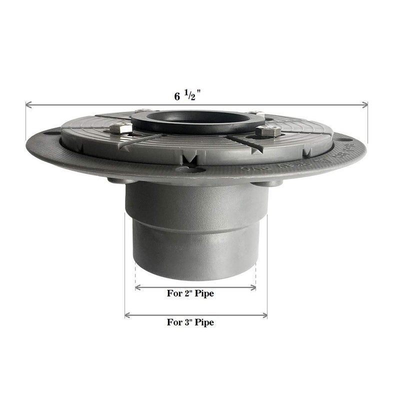 Neodrain PVC Shower Drain Base Kit Include 2â€œ PVC Shower Drain Base Flange, Threaded Adjustable Adaptor and Rubber Coupler Gasket for Square&Linear Draind Installation - Image 4
