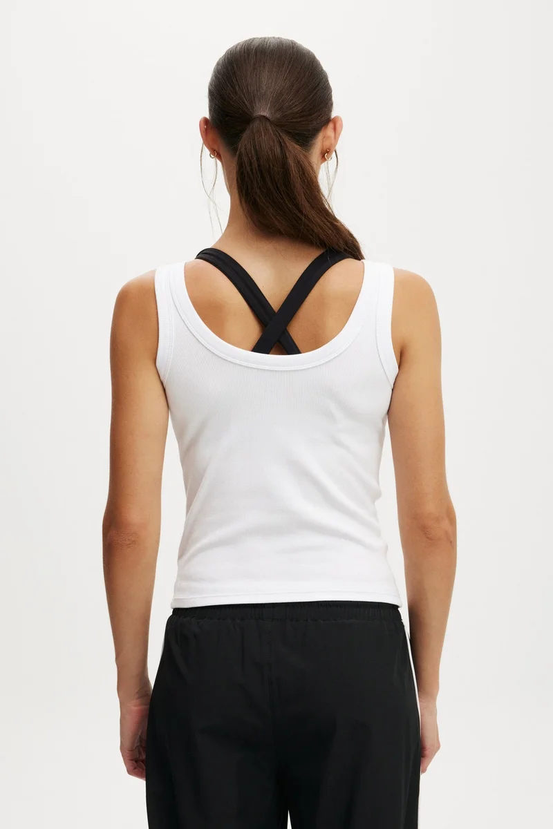 Cotton On  ACTIVE RIB TANK for Women | Best Price UAE
