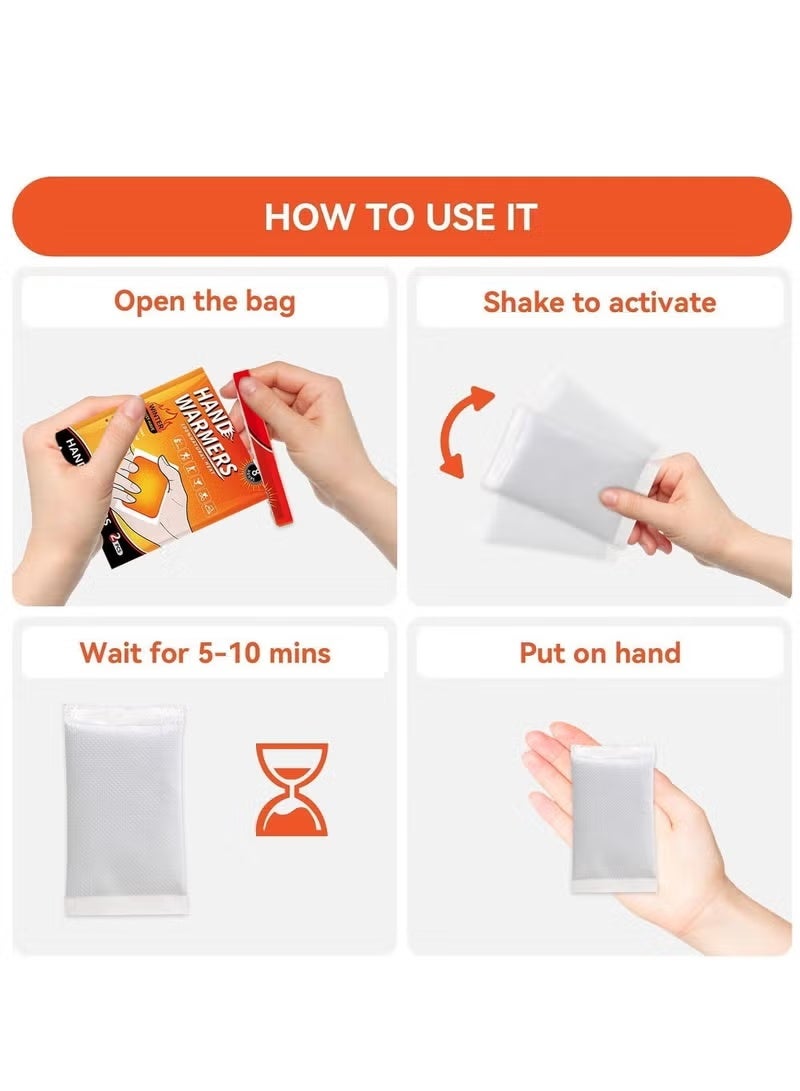 BABONA 20 PcsAir-Activated Disposable Hand Warmers, 8 Hours Heating, Unique Design Reacts with Air Creating a Safe and Long Lasting Hand Warmer, for Body, Hands & Toes - Odorless Hot Hand Warmer for Winter Outdoor Activities - Image 4