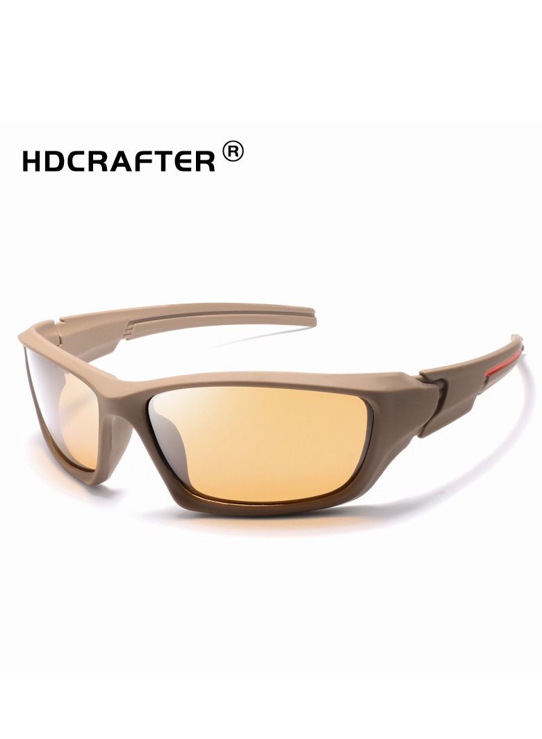 HDCRAFTER Men's Wind and Eye Protection Sports Polarized Sunglasses - Image 3