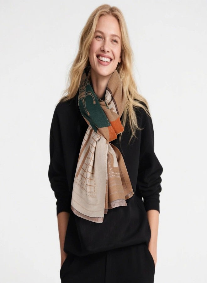 اكستري وشاح نسائي من إكستري، شال ناعم ودافئ، خفيف الوزن ولطيف على البشرة، متعدد الاستخدامات لجميع الفصول، فكرة هدية مثالية للعطلات - Image 2