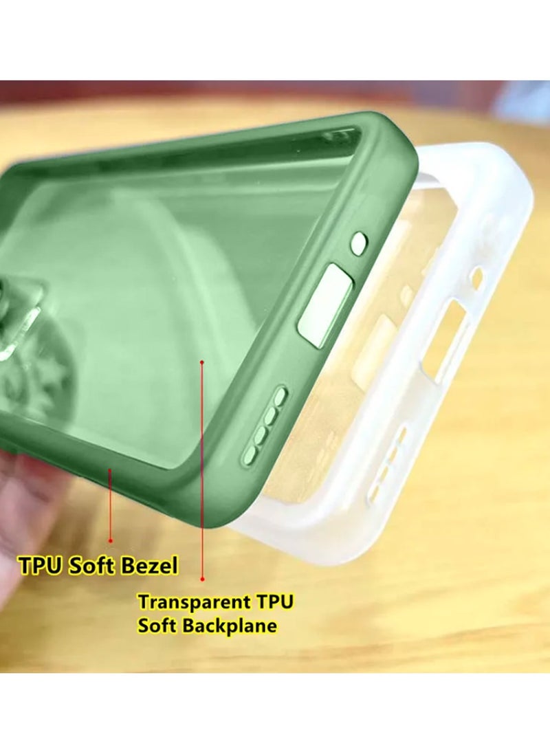 Wtech Soft Transparent TPU Silicone Ultra Thin Phone Stylish Electroplated Camera Border Back Case Cover For Oppo Reno11 F 5G 2024 Green - Image 3