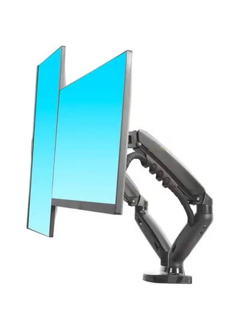 سكيل تك Dual Monitor Desk Mount Stand Full Motion Swivel Computer Monitor Arm for Two Screens 17-32 Inch with 4.4~19.8lbs Load Capacity for Each Display Black - Image 1