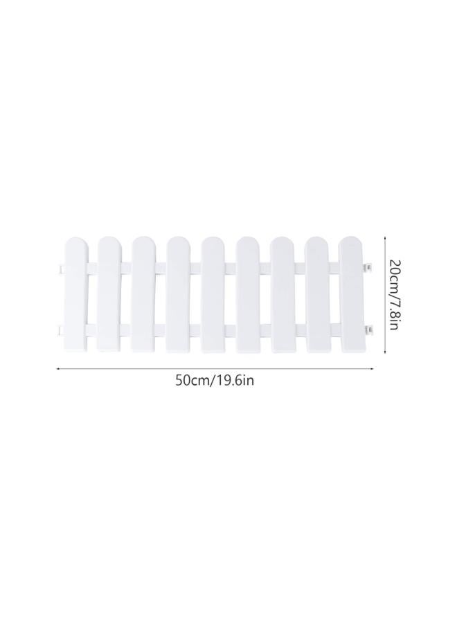 silvercnc 5pcs Plastic White Picket Fence for  Tree White Garden Fence Patio Edge Yard Fencing Border Flower Plants Tree Protective Guard Lawn Gate Xmas Tree Wedding Party Decoration 50x20cm - Image 3