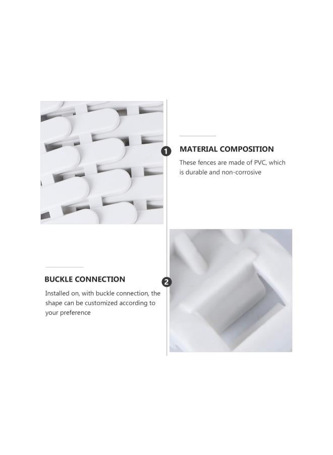 silvercnc 5pcs Plastic White Picket Fence for  Tree White Garden Fence Patio Edge Yard Fencing Border Flower Plants Tree Protective Guard Lawn Gate Xmas Tree Wedding Party Decoration 50x20cm - Image 4