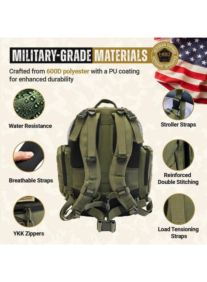 HighSpeedDaddy Ranger Green Diaper Bag Backpack, Unisex, 20-Inch - Image 4