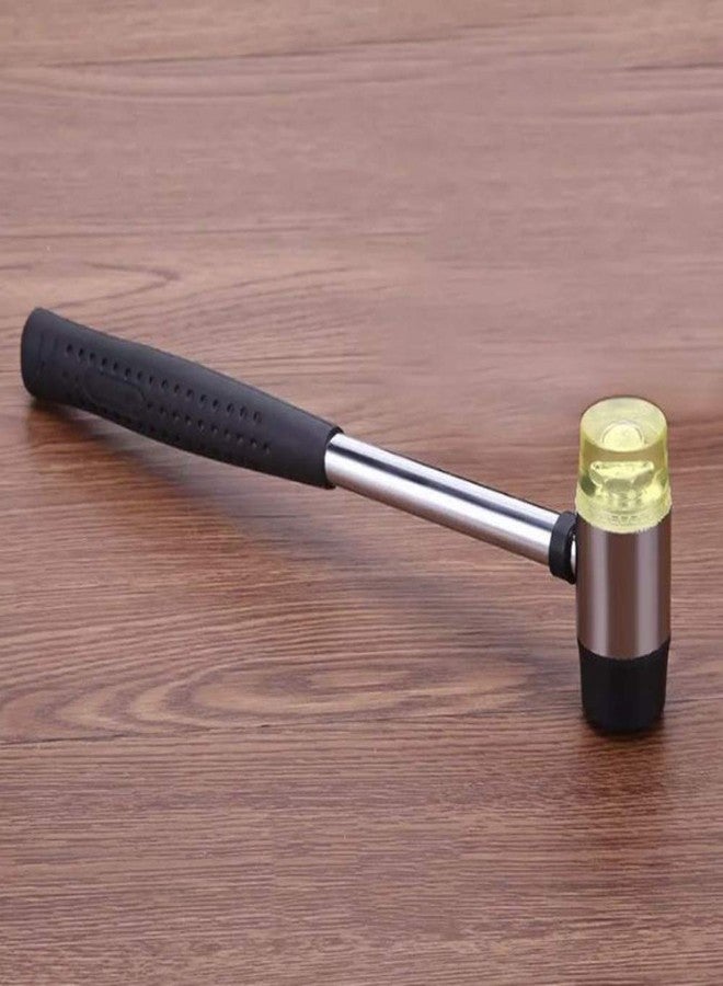 MIKMAYTOO Soft Mallet with 2 Head Tip, Double-Faced Rubber Head Hammer for Jewelers Craftsman, Leather Crafts, Wood, Flooring Installation,Diameter 30mm (1, Medium) - Image 2