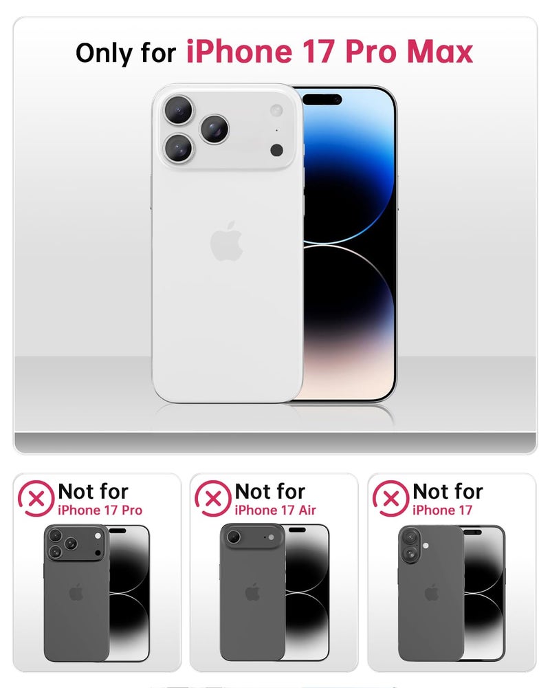 SCORPIFY for iPhone 17 Pro Max Case [Compatible with MagSafe] with Blue Nemophila Floral Design, Cute Clear Flower Magnetic Phone Cover for Women Girls,[Non Yellowing] Slim Bumper with Gold Accents - Image 2