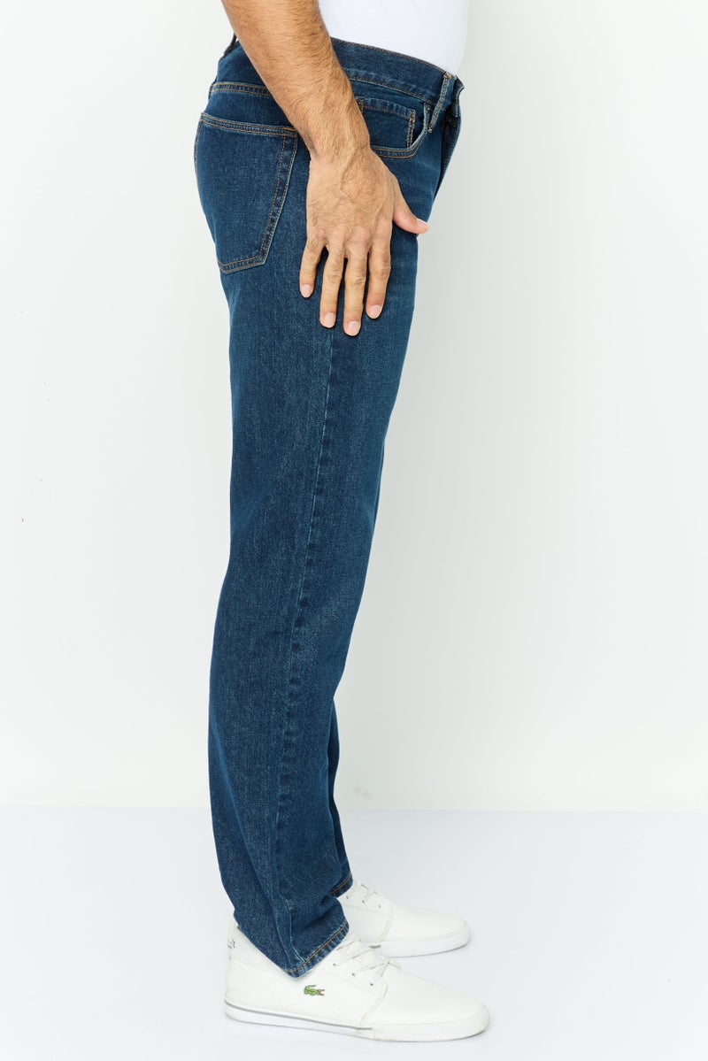 GAP Men Straight Fit Wash No Stretch Denim Jeans, Navy - Image 4