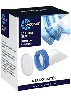 V-Comb Capture Filter Refills - 8 Nit Removal Filters for Natural Head Lice Treatment - Requires V-Comb 