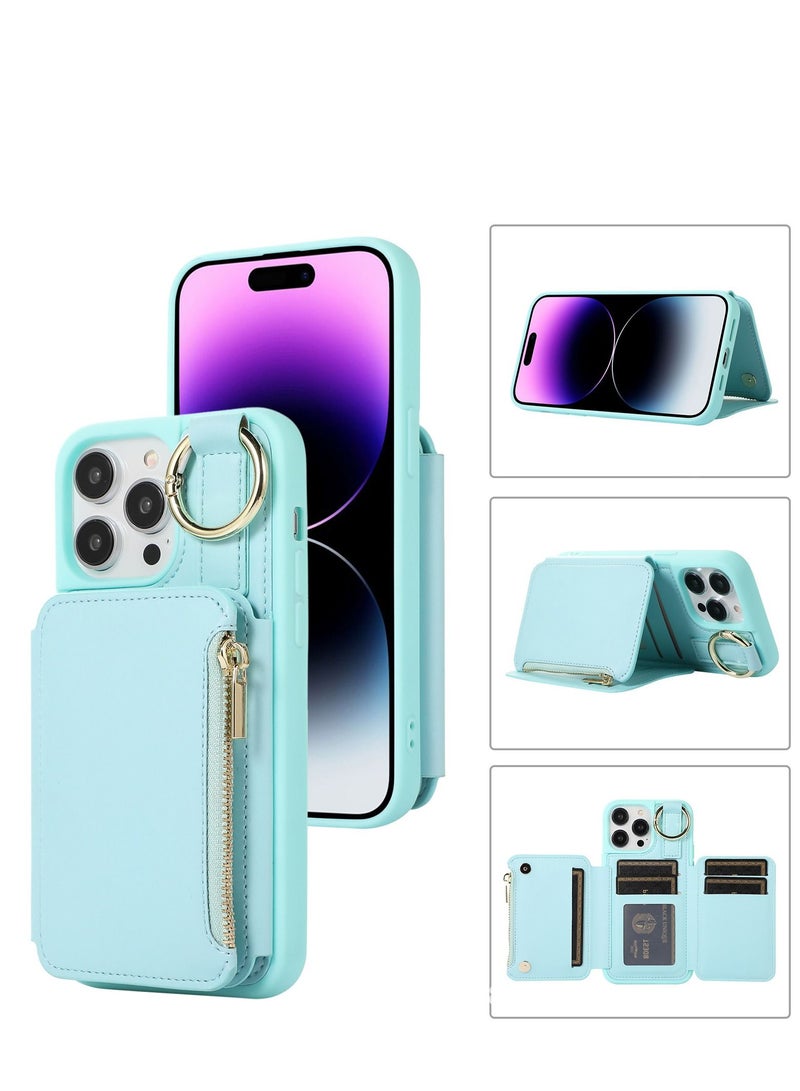 Y&D IPhone 14 phone case with protective case lanyard phone case leather sticker multi-functional phone case optional iPhone 14/iPhone 14 pro/iPhone 14 pro max/iPhone 14 plus - Image 1