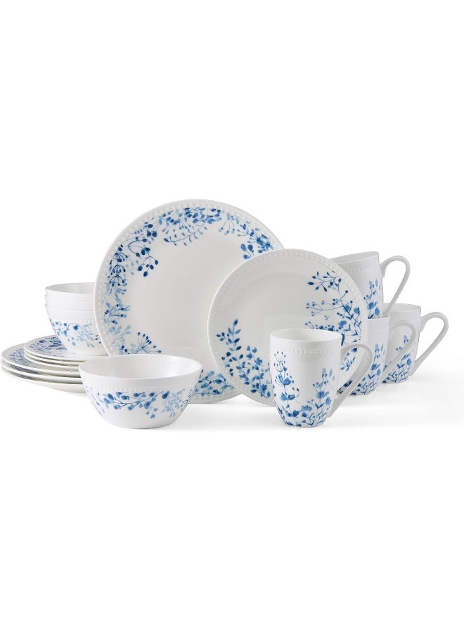 Mikasa Taryn Bone China Lightweight Chip Resistant 16 Piece Dinnerware Set Service For 4 - Image 1