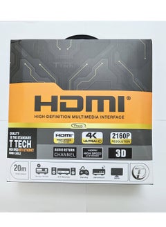 T Tech TTECH HDMI Cable Ultra High Speed 18Gbps 4K@60Hz 20M  - Image 1