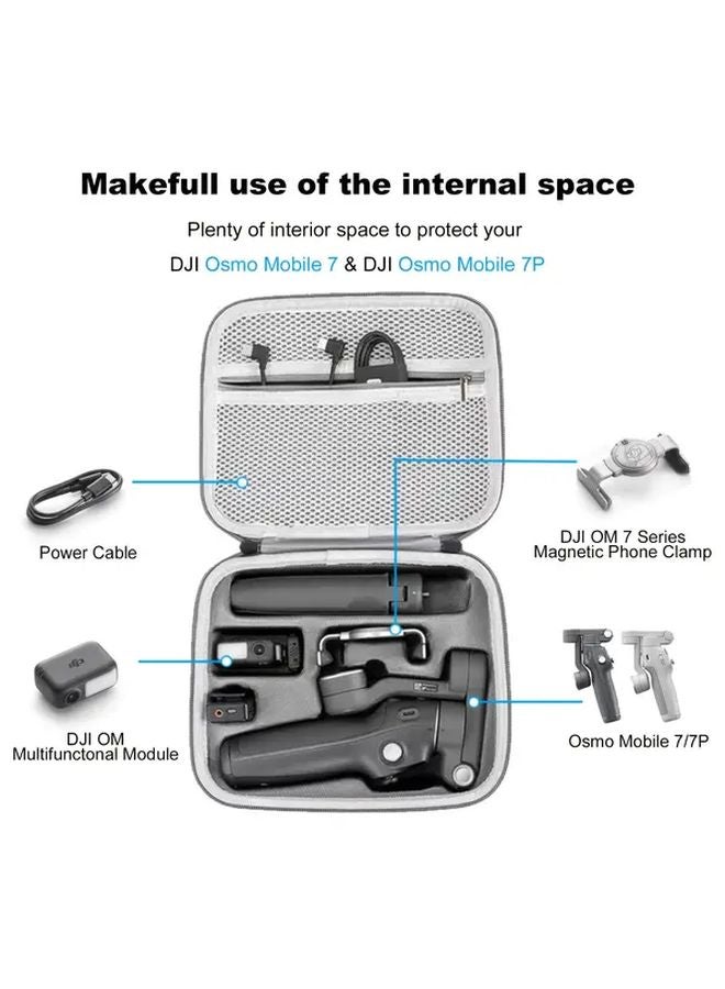 Black EVA Lycra Carrying Case For DJI Osmo Mobile 7 7P Gimbal Stabilizer - Image 3