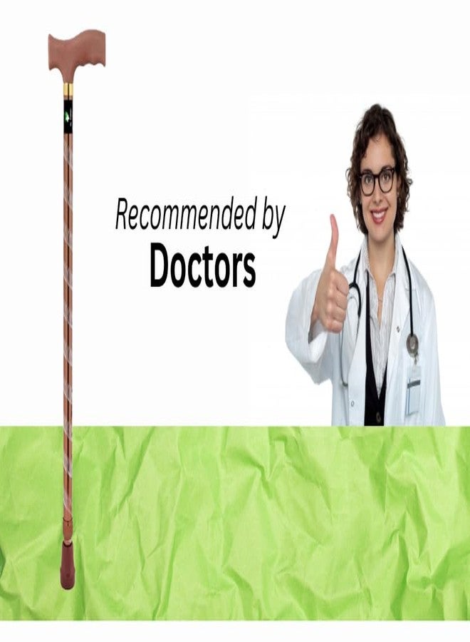 عصا مشي أنيقة من الألومنيوم من دكتور تورسو، قابلة لتعديل الارتفاع، خفيفة الوزن، مناسبة للرجال والنساء والمرضى وكبار السن (نحاسي) - Image 5