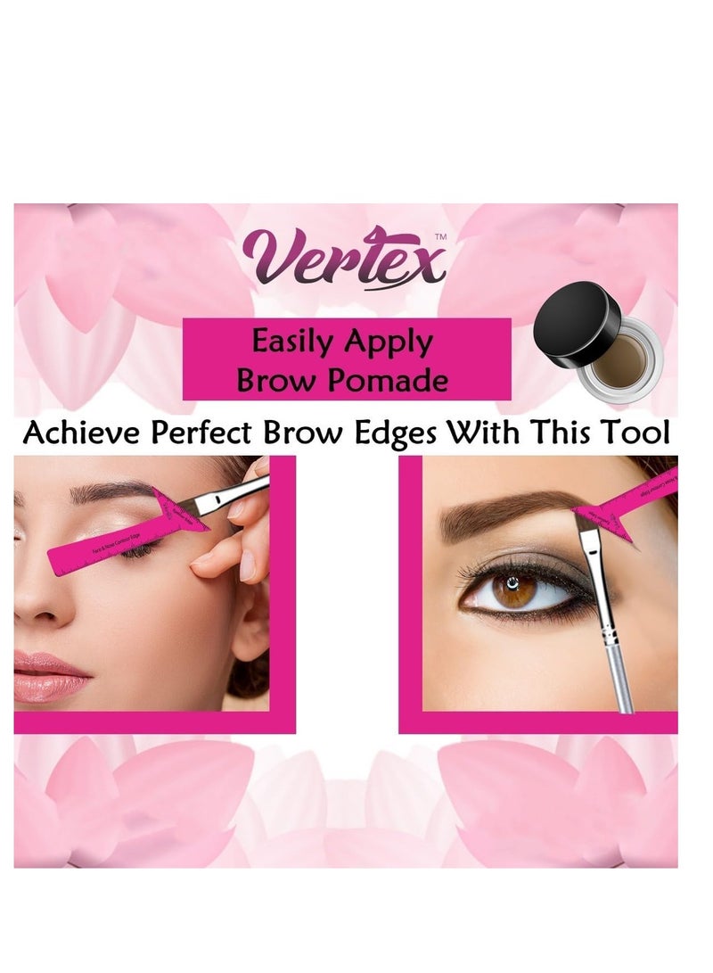 VERTEX Eyeliner Stencils Pencil Liquid Waterproof Tool For Liner Makeup Brush Pen Stamp Thin Sharpener Cat Eyes Small Angled Wing Tip | Real Beginners Techniques Eye Shadow Lines Gel Eyebrow Pomade Black - Image 3