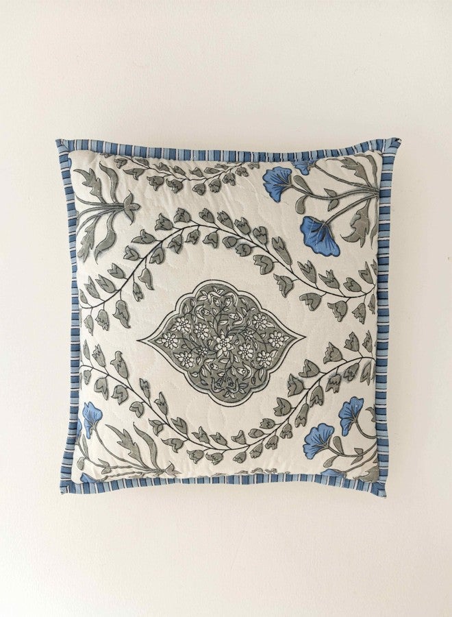Clasiko Premium Cotton Cushion Covers; Set of 2; 16x16 Inches; Petal Dreams - Image 3