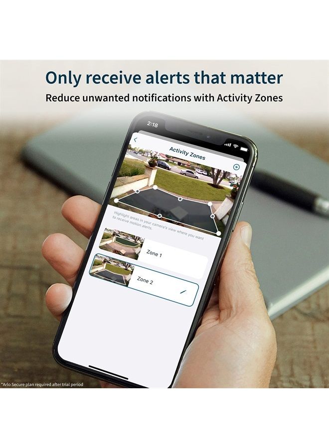 ARLO Ultra 2 Spotlight Camera - 2 Camera Security System - Wireless, 4K Video & HDR, Color Night Vision, 2 Way Audio, Wire-Free, 180º View, White - VMS5240-200NAS - Image 2