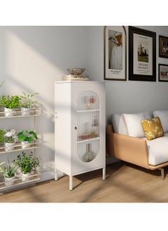Living Glass Door Storage Cabinet With Steel Frame 40*40*100 CM  - Image 3
