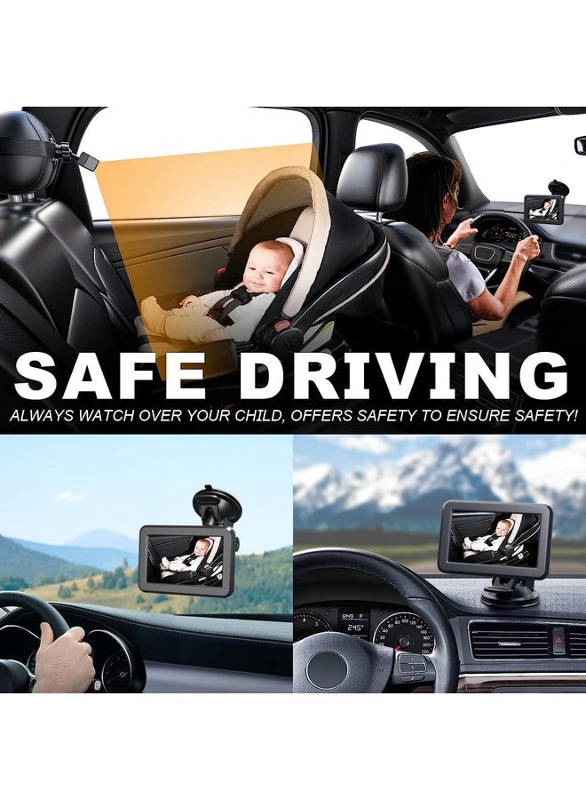 Itomoro Baby Car Mirror, Back Seat Baby Car Camera with HD Night Vision Function Display, Reusable Sucker Bracket, Wide View, 12V Cigarette Lighter, Easily Observe The Baby’s Move - Image 2
