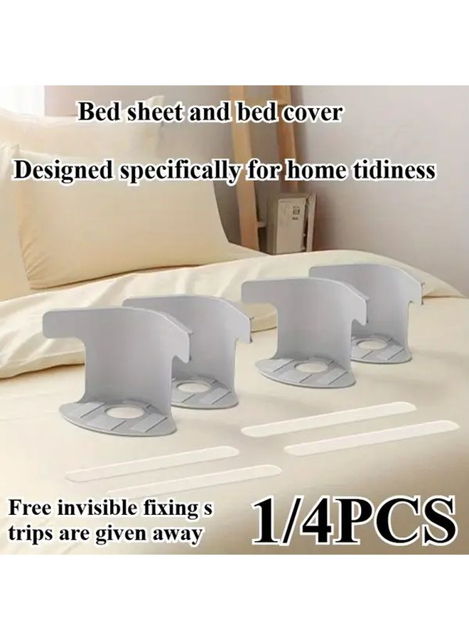 White Heavy Duty Bed Sheet Fixator 1pc No Slip Corner Clips for Thick Mattresses - Image 1