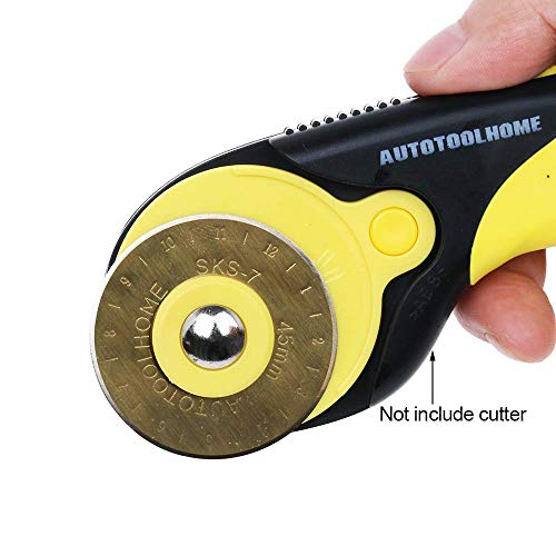 AUTOTOOLHOME Titanium Coated Rotary Cutter Blades 45mm 10 Pack Replacement Blades Quilting Scrapbooking Sewing Arts Crafts,Sharp and Durable - Image 4