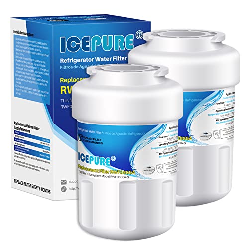 ICEPURE RWF0600A Replacement for GE MWFINT, 197D6321P006, WFC1201, GSH25JSDDSS, PSHS6PGZBESS, SGF-G9, RWF1060 Refrigerator Water Filter 2PACK - Image 1
