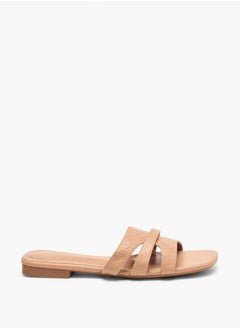Celeste Women's Monogram Detail Slip-On Flat Sandals  - Image 3