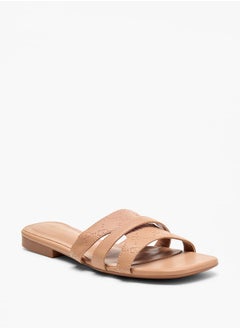Celeste Women's Monogram Detail Slip-On Flat Sandals  - Image 1