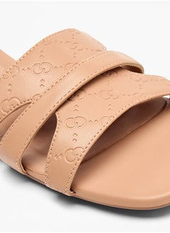 Celeste Women's Monogram Detail Slip-On Flat Sandals  - Image 5