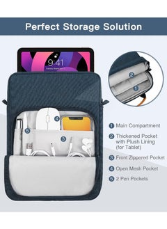 Rock Pow 12.9-13.3 Inch Tablet Sleeve Bag Compatible with iPad Air 13 inch(M3/M2) 2025/2024 iPad Pro 13 inch 2024, S10+ 12.4 inch 2024/iPad Pro 12.9 M2 2022/2021/2020 Surface Laptop Go 12.4" Galaxy Tab S7+S8+/S9+/S9FE+ 12.4" 2022/2023 Handle Carrying Case with Shoulder Strap  - Image 5