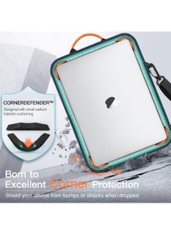 روك بو حقيبة جيب للكمبيوتر اللوحي مقاس 12.9-13.3 بوصة متوافقة مع iPad Air 13 بوصة (M3/M2) 2025/2024 iPad Pro 13 بوصة 2024، S10+ 12.4 بوصة 2024/iPad Pro 12.9 M2 2022/2021/2020 Surface Laptop Go 12.4 بوصة Galaxy Tab S7+S8+/S9+/S9FE+ 12.4 بوصة 2022/2023 حقيبة حمل بمقبض مع حزام كتف  - Image 4