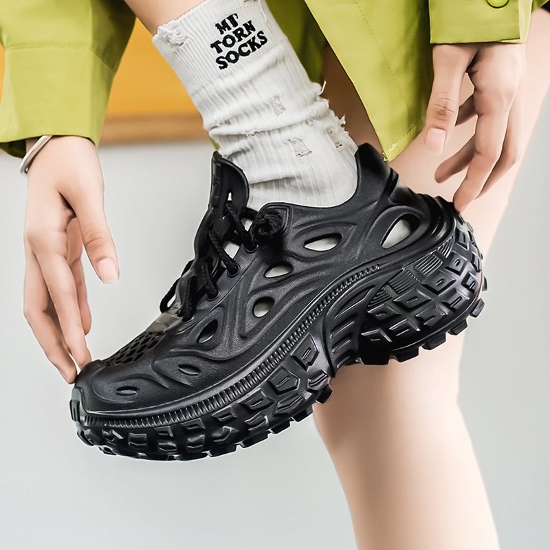 Coconut Hole Shoes Summer Men'S Outdoor Beach Sports Sandals Thick-Soled Non-Slip Women'S Platform Wear-Resistant Hollow Dad Shoes - Image 5